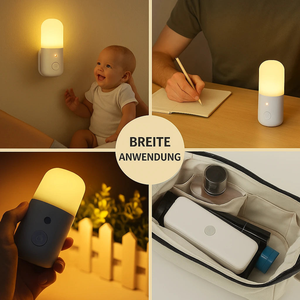 Nachtlicht Bewegung – USB, Dimmbar, Tragbar, LED Lampe