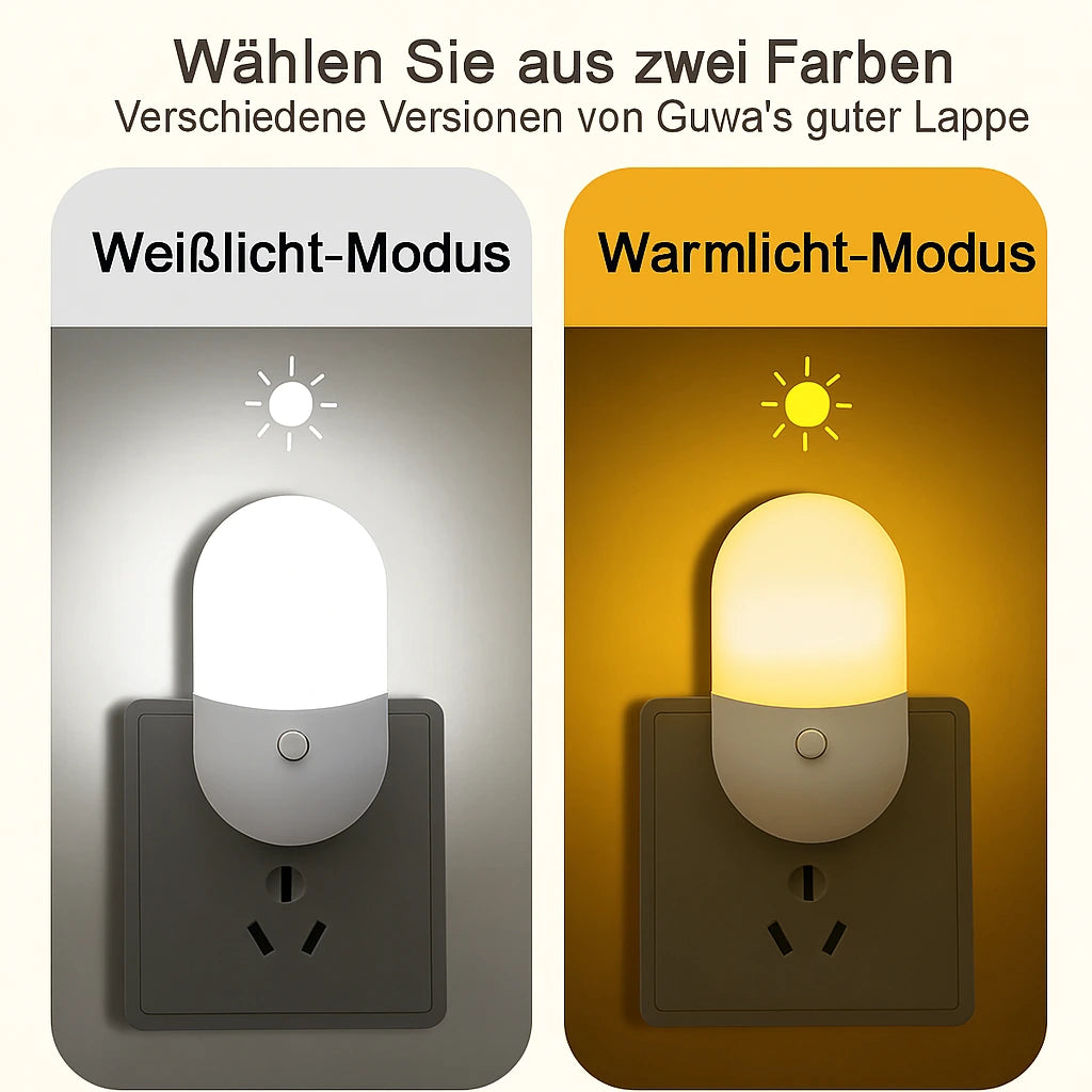 Steckdosen mit Nachtlicht – Schalter, LED, Augenschutz