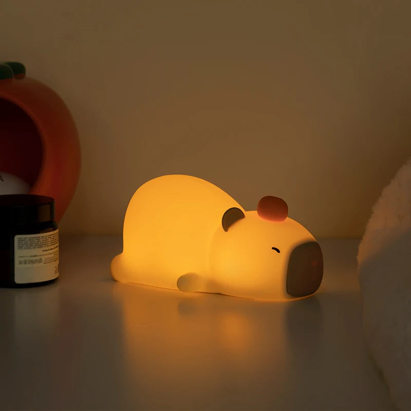 Capybara Nachtlicht – Dimmbar, Timer, Silikon, LED