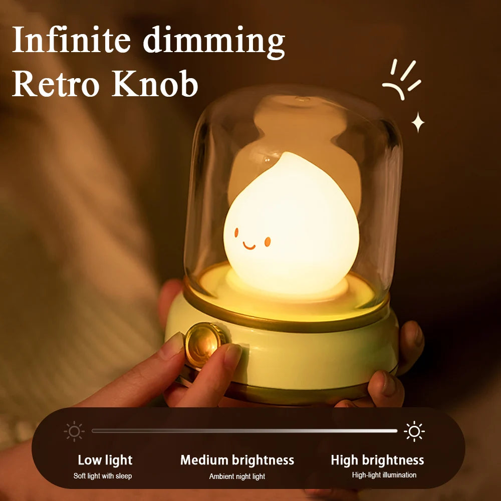 Nachtlicht Kerzenform – Dimmbar, USB, 2 Modi, LED