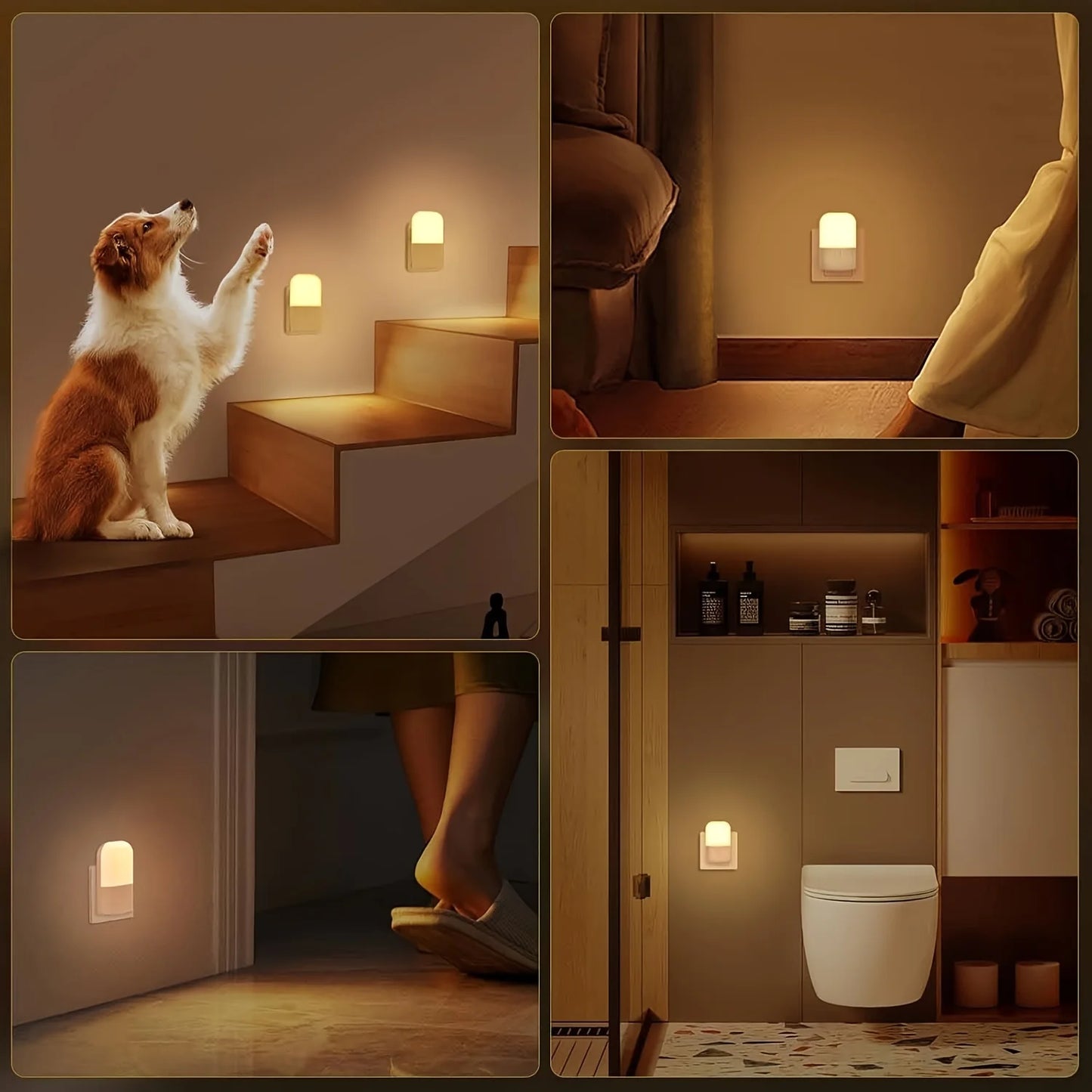 Led Nachtlicht Dimmbar – Warmweiß, Sensor,Steckdose