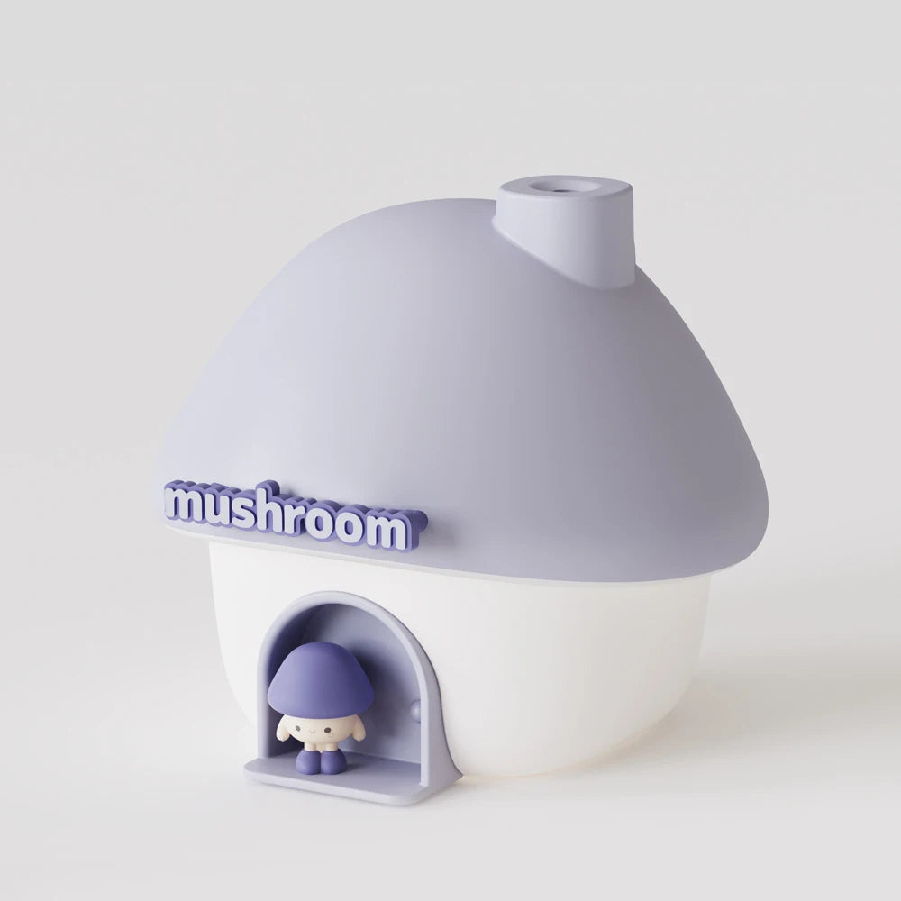 Nachtlicht & Luftbefeuchter Pilzhaus – LED, USB, Aroma