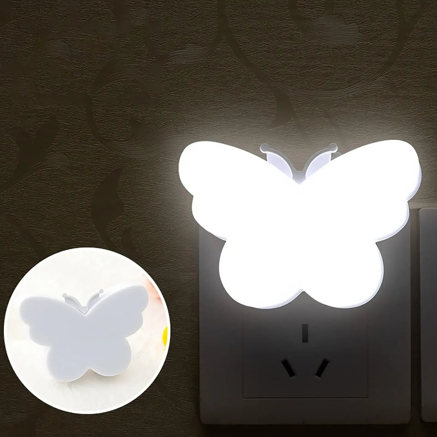 Schmetterling Nachtlicht Steckdose mit Sensor