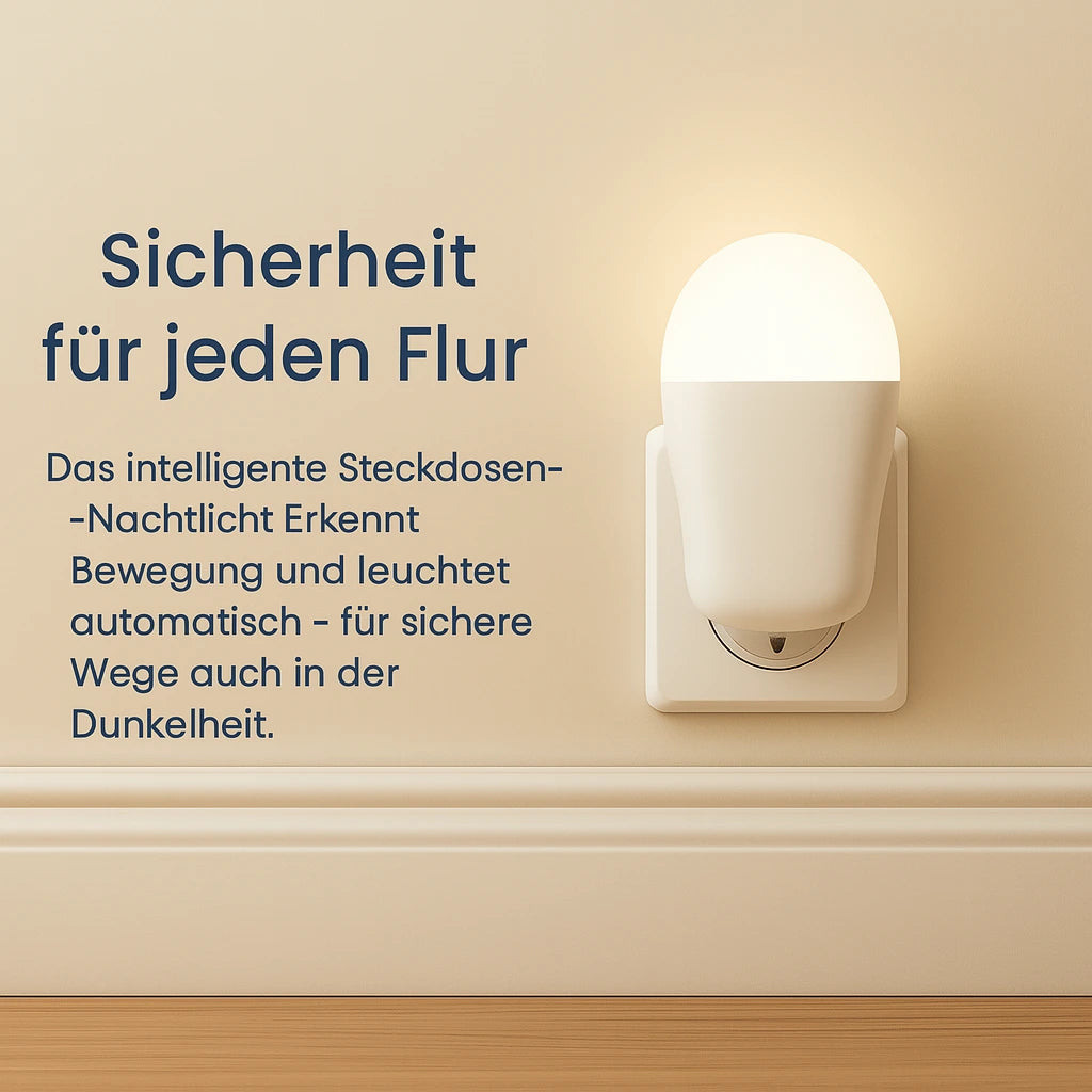 LED-Nachtlicht mit steckdose für die Steckdose im Flur – leuchtet automatisch