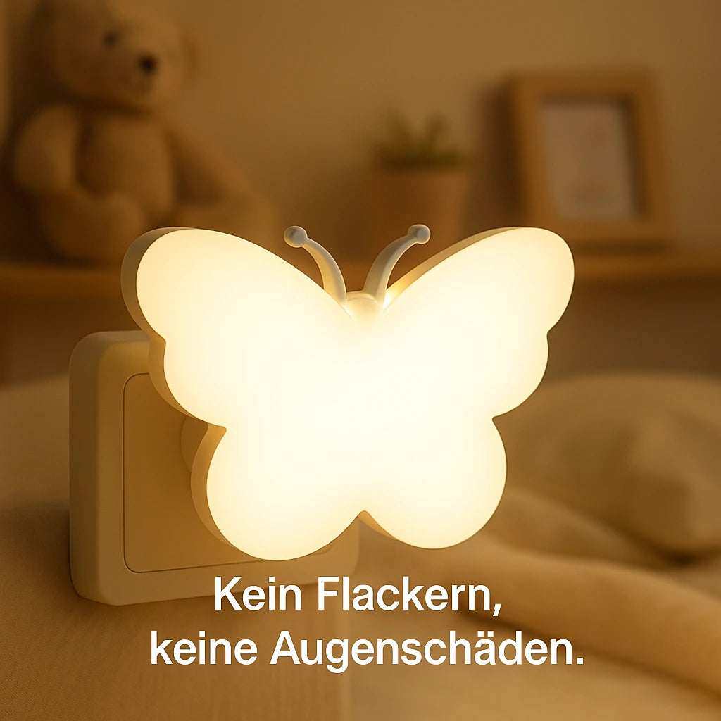 Schmetterling Nachtlicht Steckdose mit Sensor