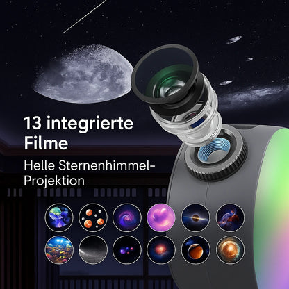 Sternenhimmel Projektor Pro – 13-in-1, Meteore, Klarbild