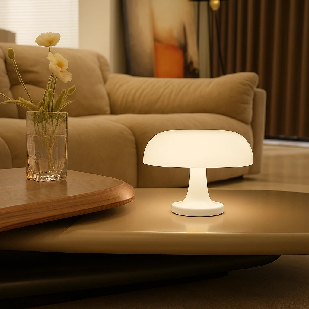 Nachtlicht Pilz Weiß  – Dänisches Design, Deko