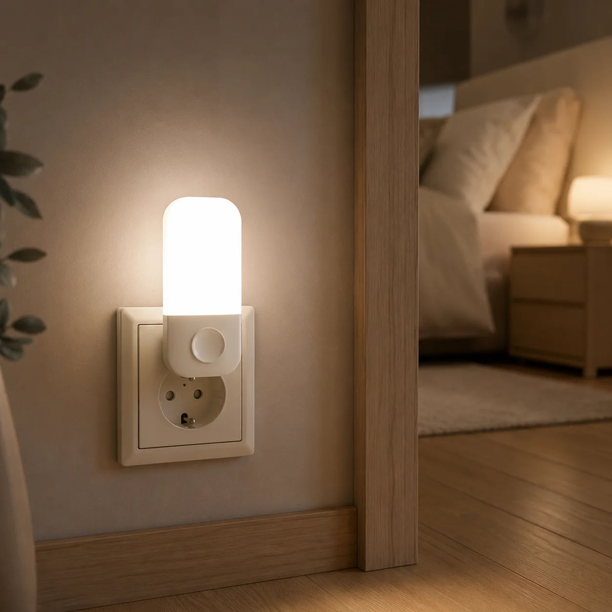 Nachtlicht Steckdose Nubo – LED, Dimmbar, Plug-in