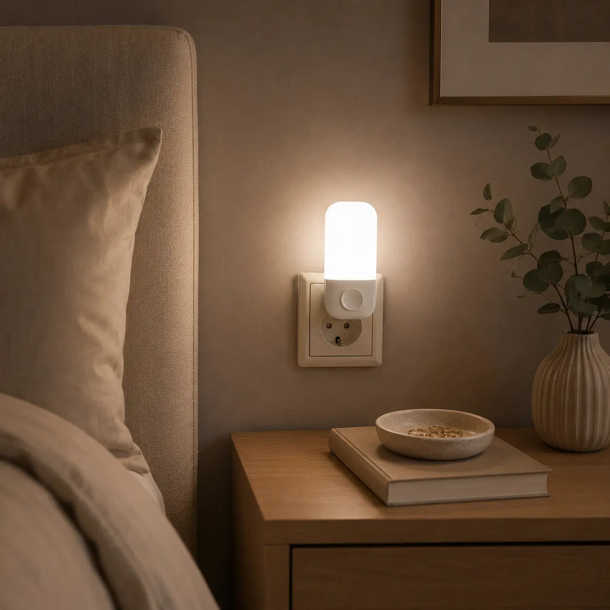 Nachtlicht Steckdose Nubo – LED, Dimmbar, Plug-in