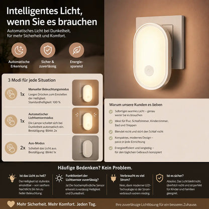 Nachtlicht Steckdose VIRMA – Lichtsteuerung, LED, EU Plug