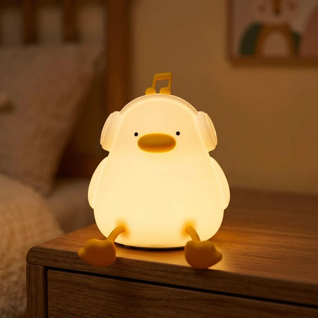 Nachtlicht Ente Chill – Touch, USB, Silikon, Timer