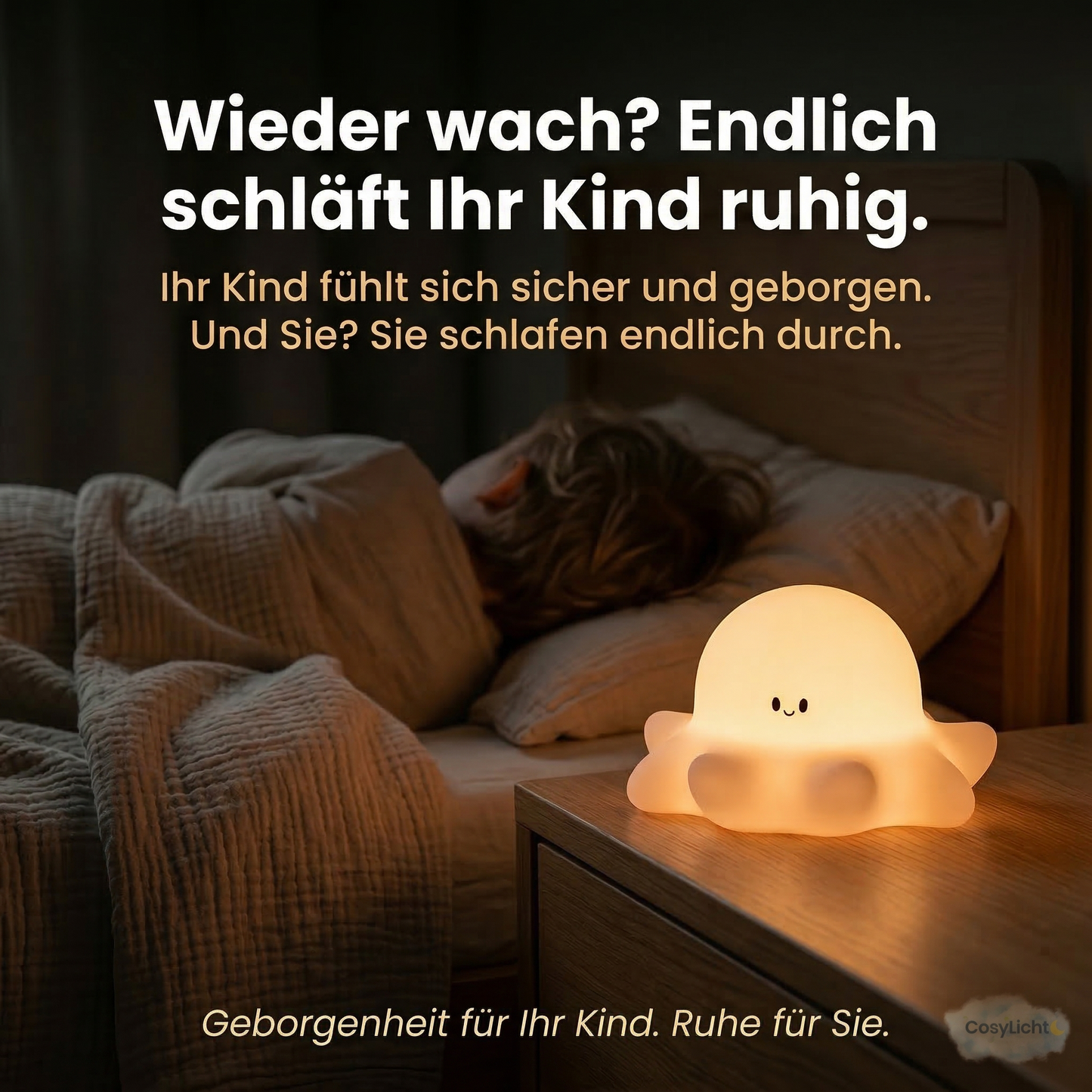 Nachtlicht Oktopus – Dimmbar, Touch, Silikon, Timer, USB