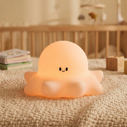 Nachtlicht Oktopus – Dimmbar, Touch, Silikon, Timer, USB
