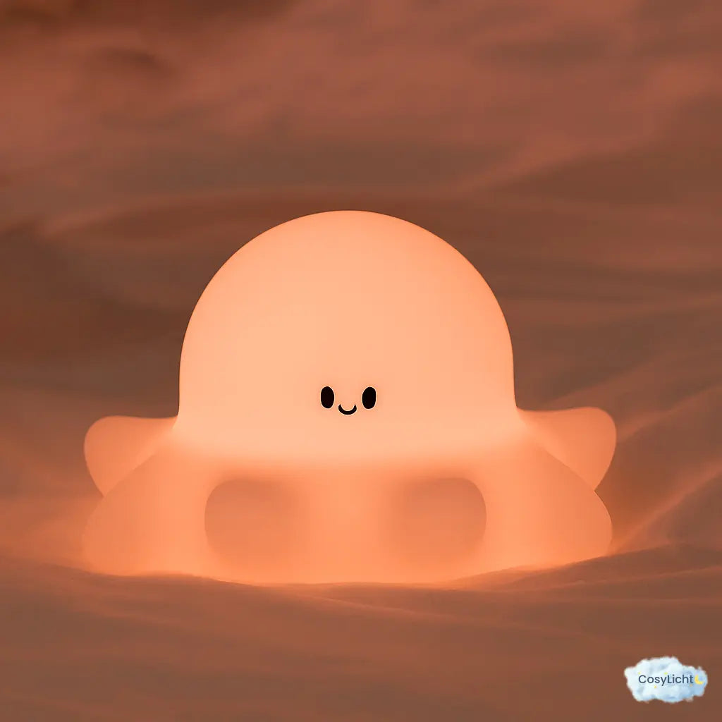 Nachtlicht Oktopus – Dimmbar, Touch, Silikon, Timer, USB