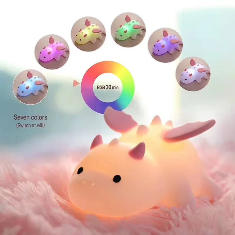 Drachen Nachtlicht – Silikon, USB, tragbar, LED