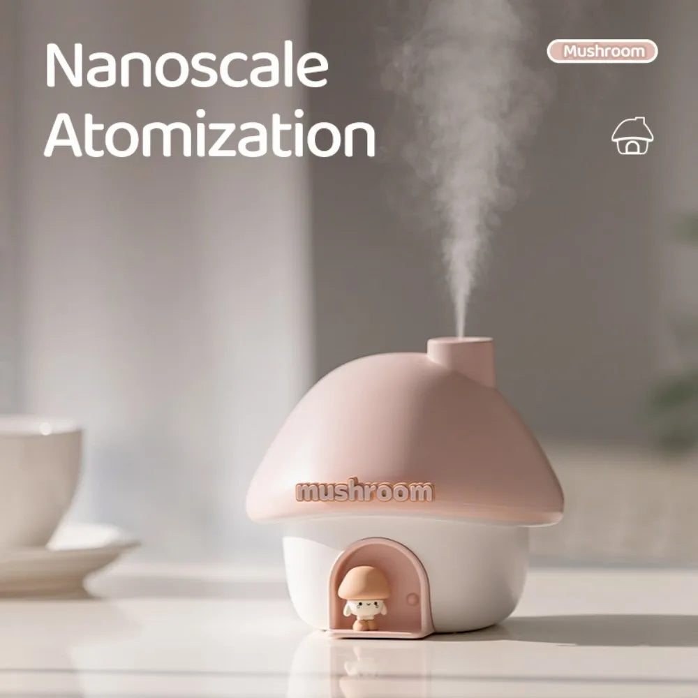 Nachtlicht & Luftbefeuchter Pilzhaus – LED, USB, Aroma