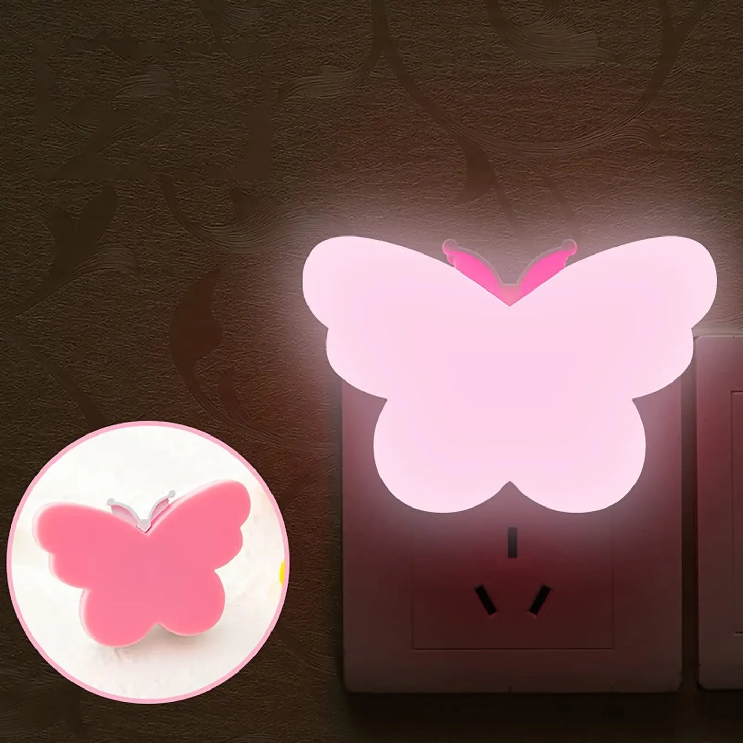 Schmetterling Nachtlicht Steckdose mit Sensor