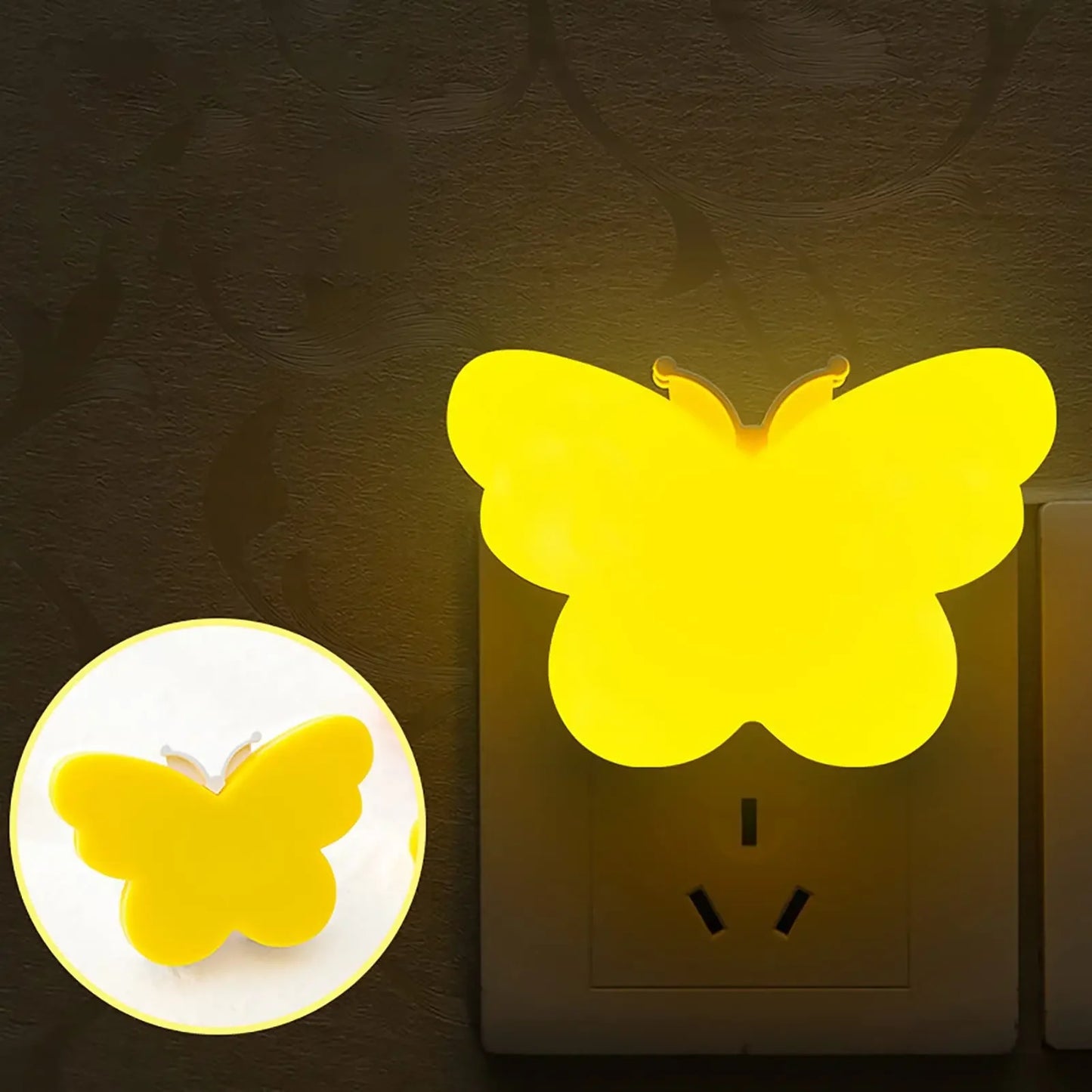 Schmetterling Nachtlicht Steckdose mit Sensor