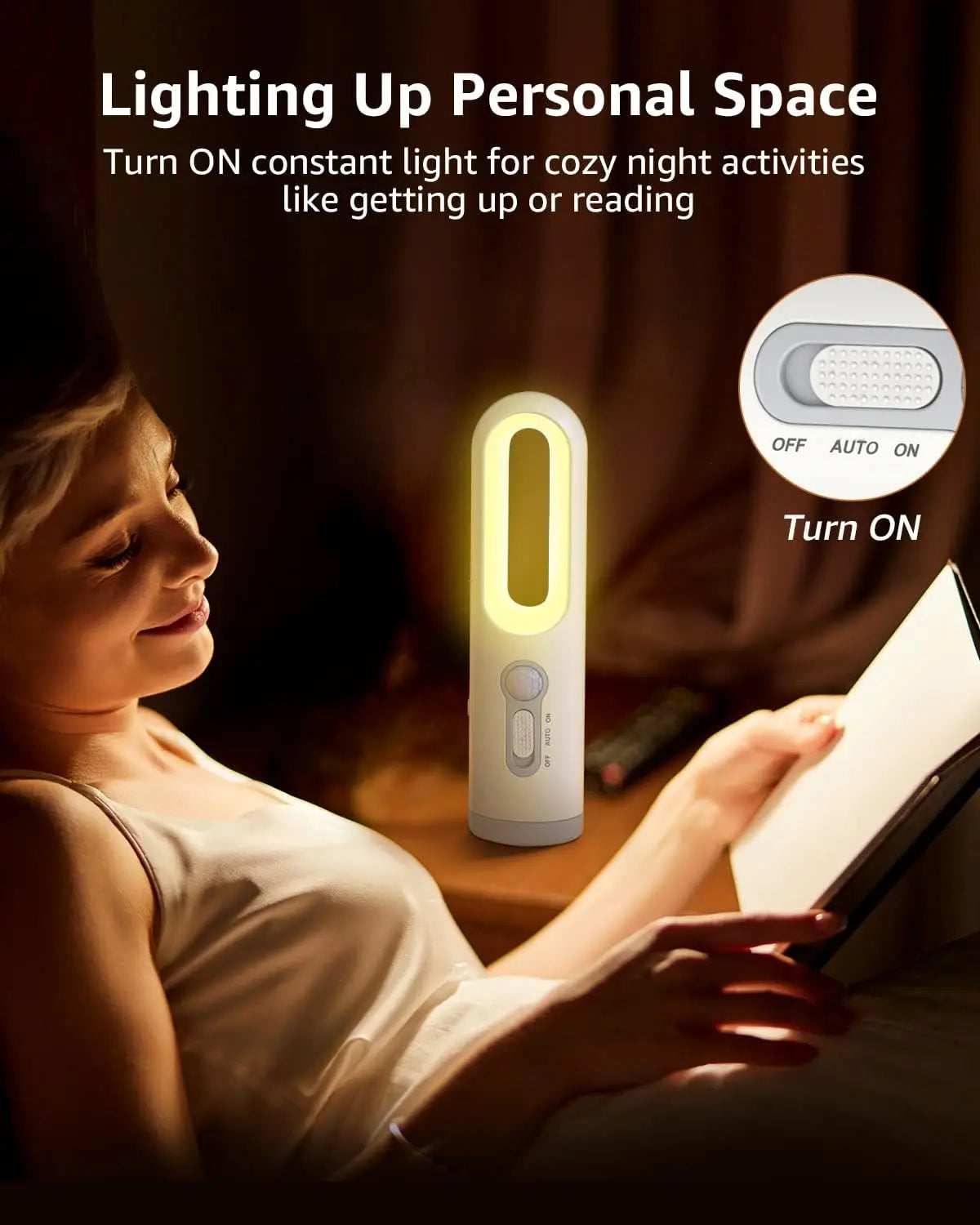Stilllicht Taschenlampe – Bewegungssensor, 2-in-1 LED