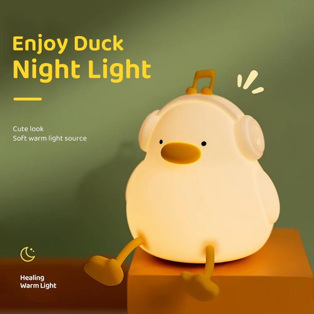 Nachtlicht Ente Chill – Touch, USB, Silikon, Timer