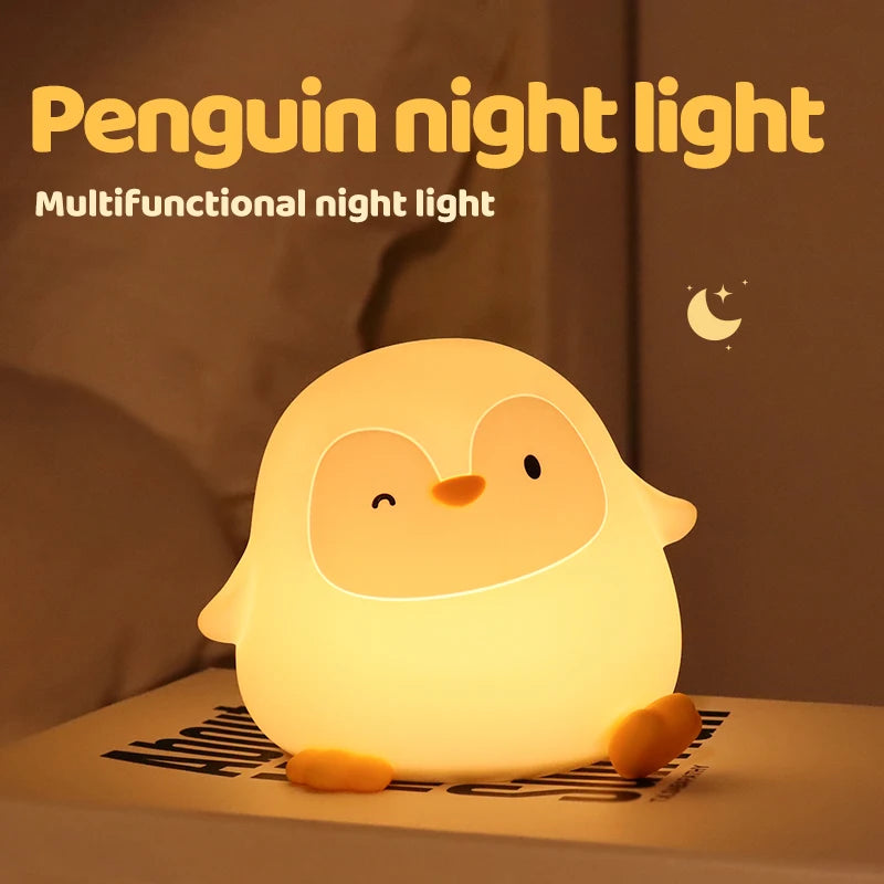 Nachtlicht Pinguin – USB, Dimmbar, Silikon, LED Lampe