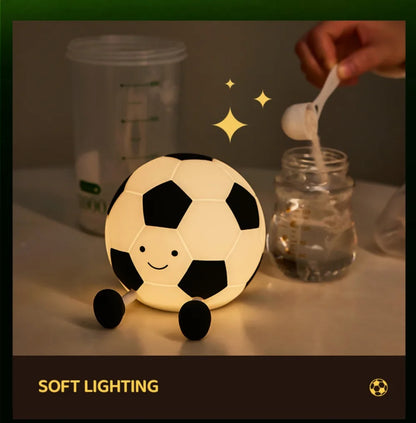 Fußball Nachtlicht – 3 Stufen, Silikon, USB, Dimmbar