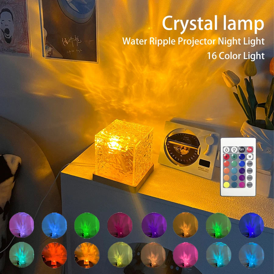 Wellenlicht Projektor – 16 Farben, Flamme, Rotation