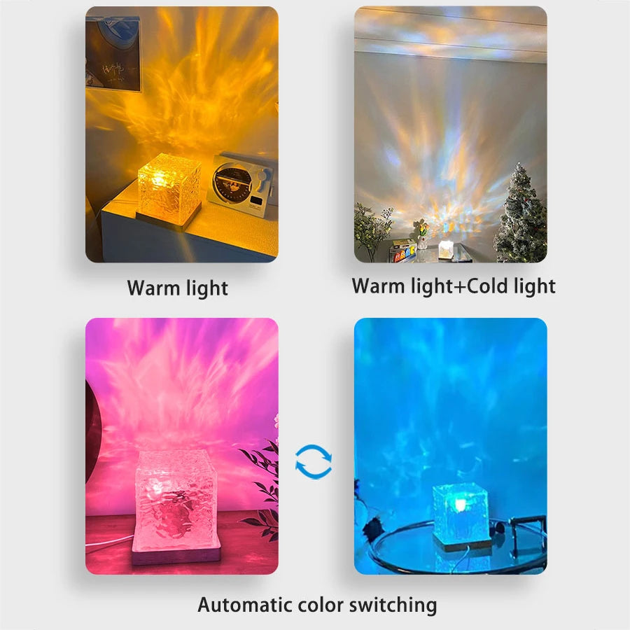 Wellenlicht Projektor – 16 Farben, Flamme, Rotation