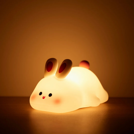 LED Nachtlicht Hase – Wiederaufladbar, Silikon, Timer