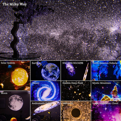 Sternenhimmel Projektor Vollweiß – 360°, LED, Raumdeko
