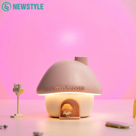Nachtlicht & Luftbefeuchter Pilzhaus – LED, USB, Aroma
