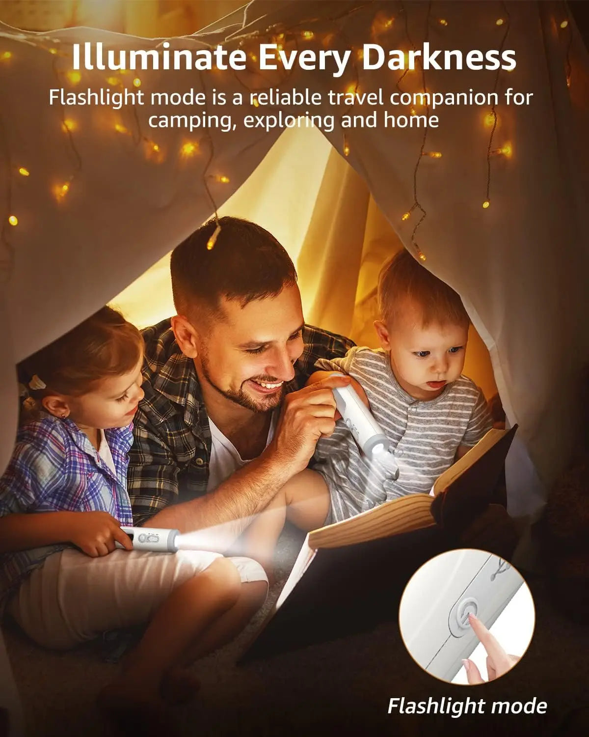 Stilllicht Taschenlampe – Bewegungssensor, 2-in-1 LED
