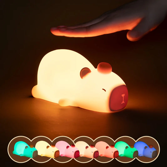 Capybara Nachtlicht – Dimmbar, Timer, Silikon, LED