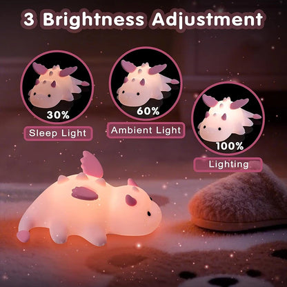 Drachen Nachtlicht – Silikon, USB, tragbar, LED