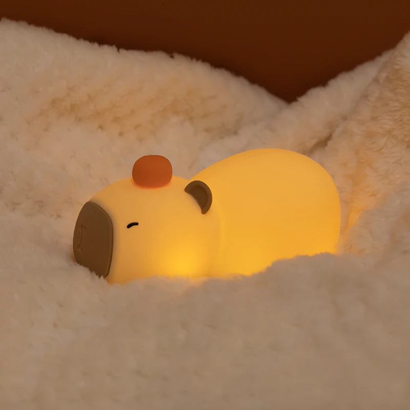 Capybara Nachtlicht – Dimmbar, Timer, Silikon, LED