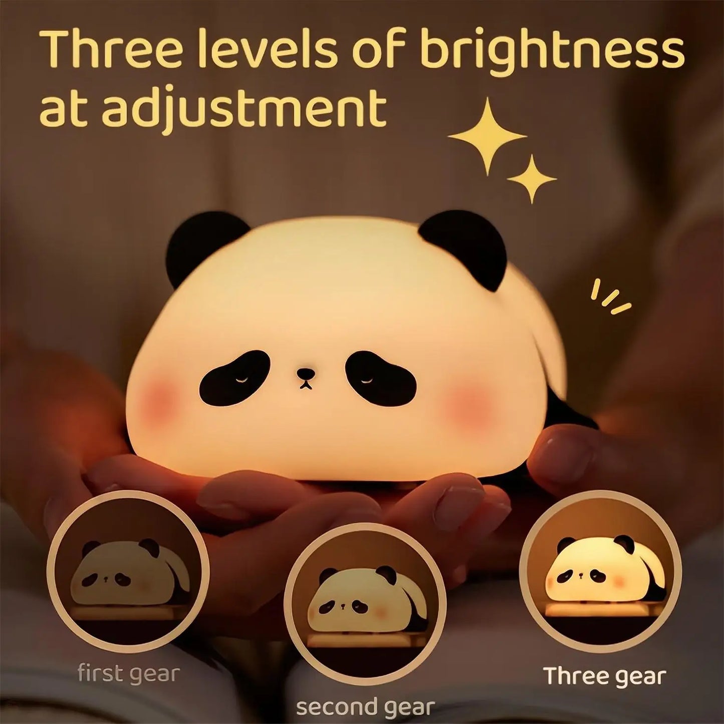 Panda Nachtlicht LED – USB, Silikon, Timer