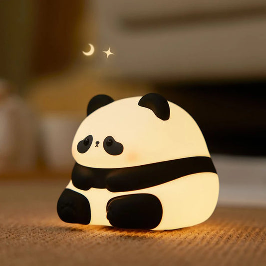 Nachtlicht Panda Sitzend – Wiederaufladbar, Silikon, Timer