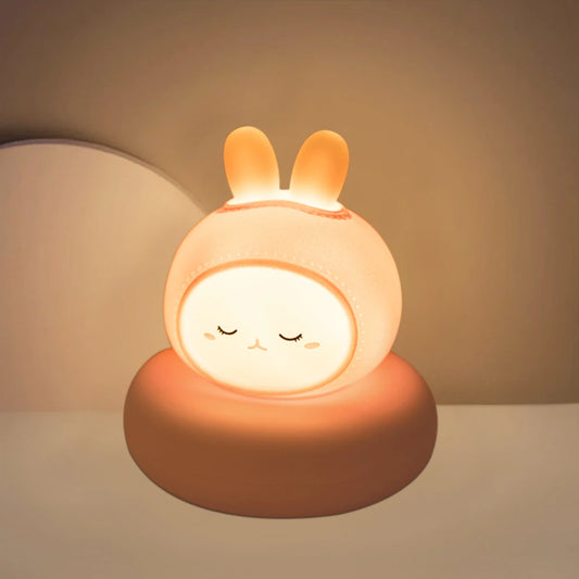 Babys Nachtlicht schlafender Hase – Touch, Dimmbar, USB