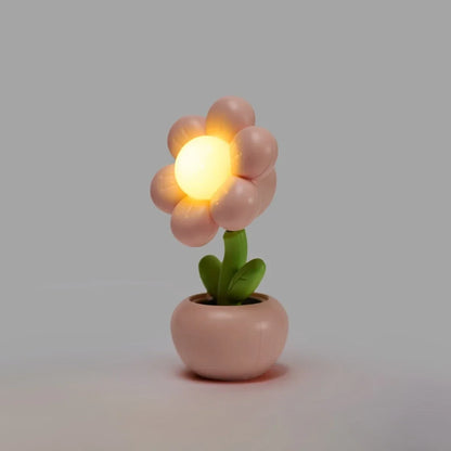 Mini Nachtlicht Blume – LED Tischlampe, Deko, weich
