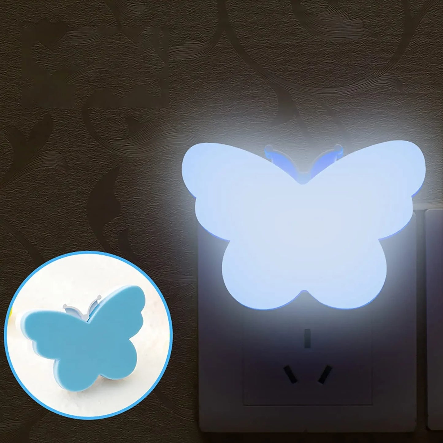Schmetterling Nachtlicht Steckdose mit Sensor
