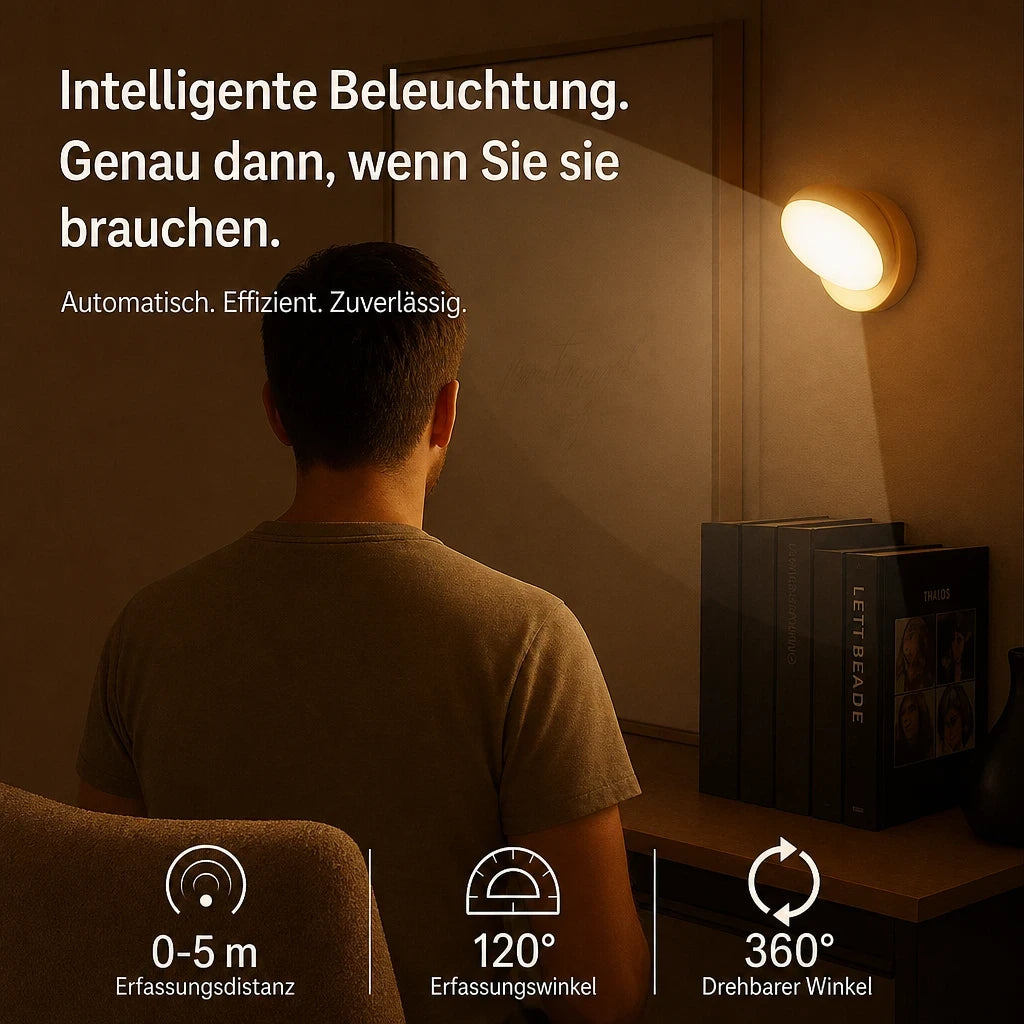 Nachtlicht Bewegung 360° – Magnetisch, USB, LED, kabellos