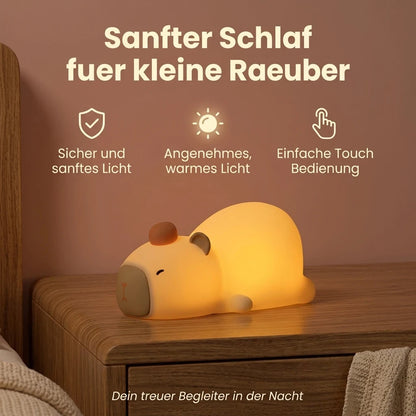 Capybara Nachtlicht – Dimmbar, Timer, Silikon, LED