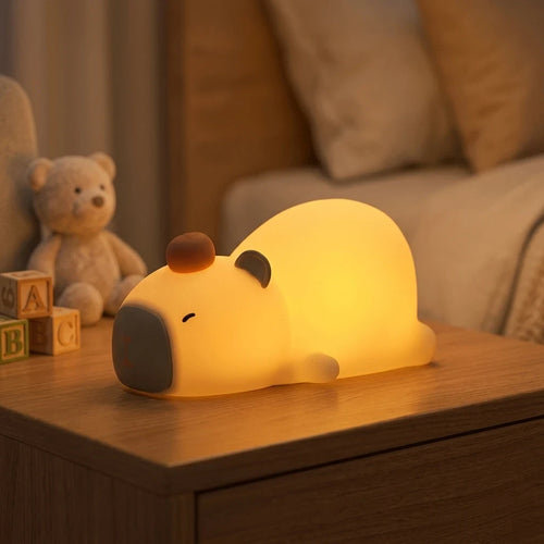 Capybara Nachtlicht – Dimmbar, Timer, Silikon, LED