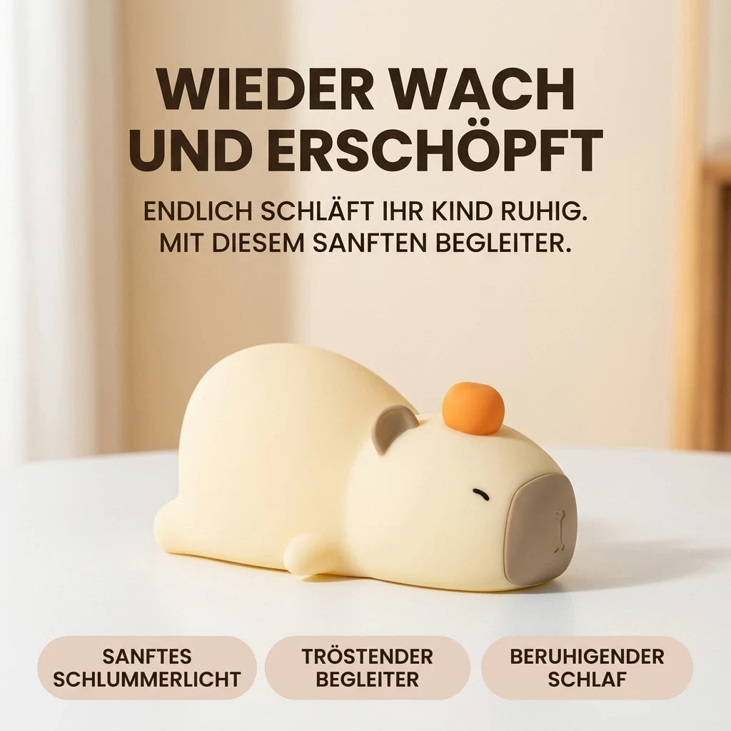 Capybara Nachtlicht – Dimmbar, Timer, Silikon, LED