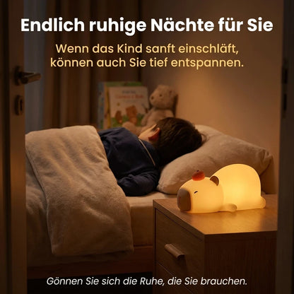 Capybara Nachtlicht – Dimmbar, Timer, Silikon, LED