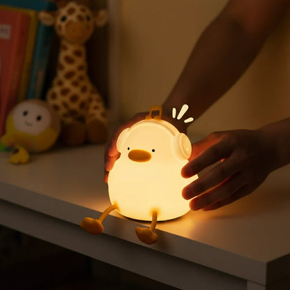 Nachtlicht Ente Chill – Touch, USB, Silikon, Timer