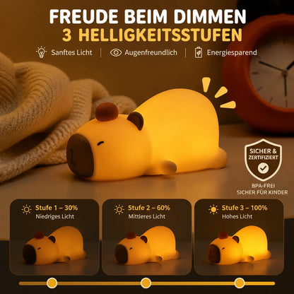 Capybara Nachtlicht – Dimmbar, Timer, Silikon, LED
