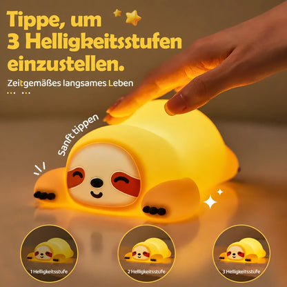 Stilllicht Faultier – Touch, Dimmbar, USB, Timer, Silikon