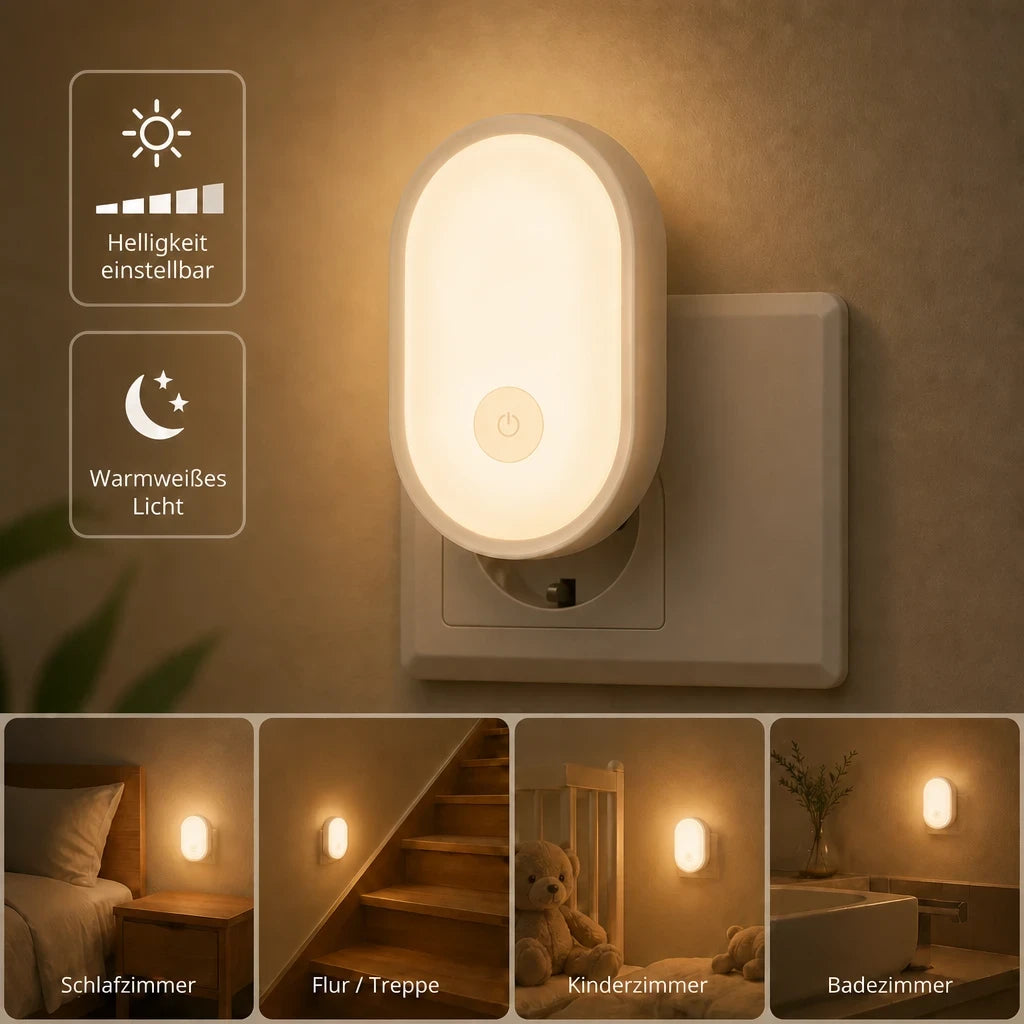 Nachtlicht Steckdose VIRMA – Lichtsteuerung, LED, EU Plug