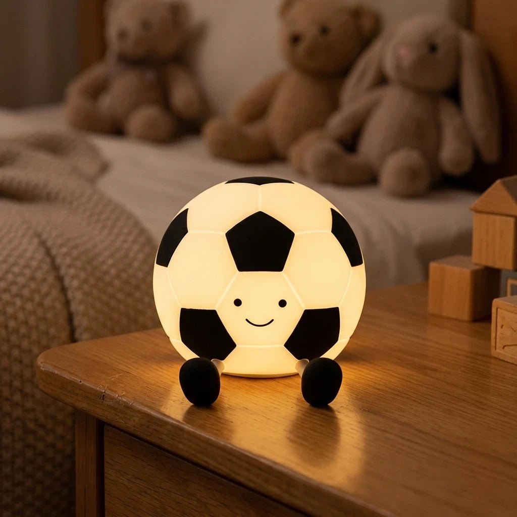 Fußball Nachtlicht – 3 Stufen, Silikon, USB, Dimmbar